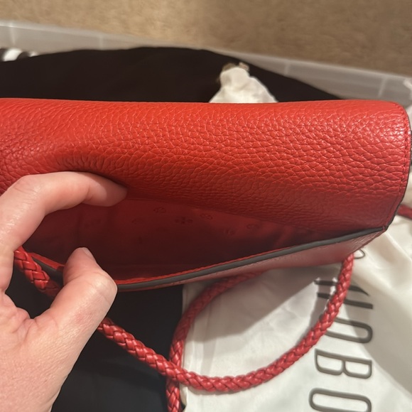 Tory Burch Taylor flat wallet crossbody poppy orange NWT’s - Picture 6 of 6